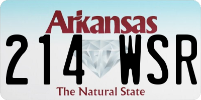 AR license plate 214WSR