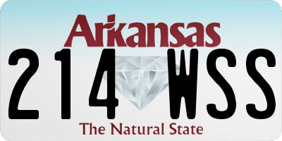AR license plate 214WSS