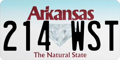 AR license plate 214WST