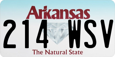 AR license plate 214WSV