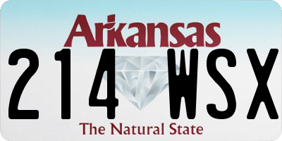 AR license plate 214WSX