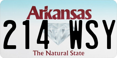 AR license plate 214WSY