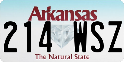 AR license plate 214WSZ