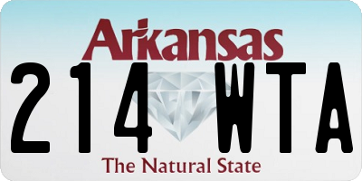 AR license plate 214WTA