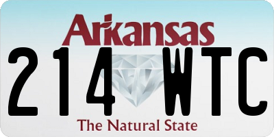 AR license plate 214WTC