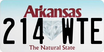 AR license plate 214WTE