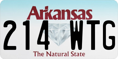 AR license plate 214WTG