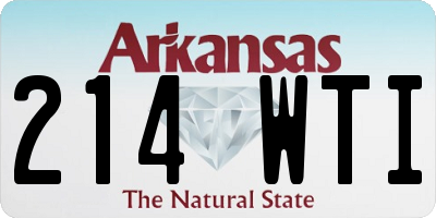 AR license plate 214WTI