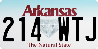 AR license plate 214WTJ