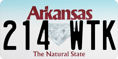 AR license plate 214WTK