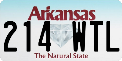 AR license plate 214WTL