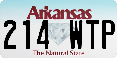 AR license plate 214WTP