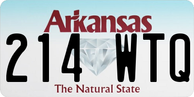 AR license plate 214WTQ