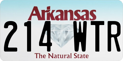 AR license plate 214WTR