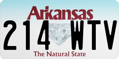 AR license plate 214WTV