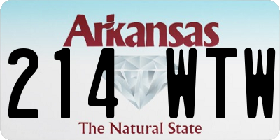 AR license plate 214WTW