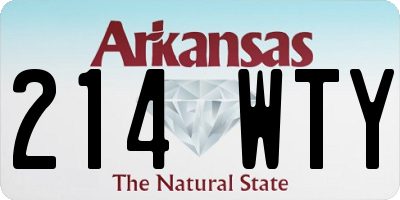 AR license plate 214WTY