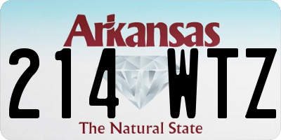 AR license plate 214WTZ