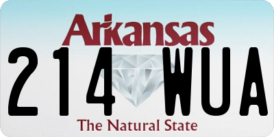 AR license plate 214WUA