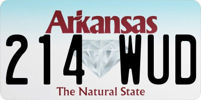 AR license plate 214WUD