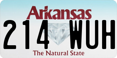 AR license plate 214WUH