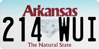 AR license plate 214WUI
