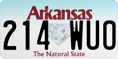 AR license plate 214WUO