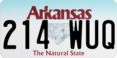 AR license plate 214WUQ