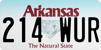 AR license plate 214WUR