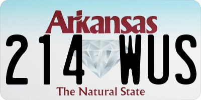 AR license plate 214WUS