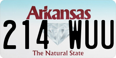 AR license plate 214WUU