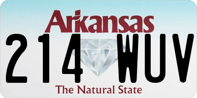 AR license plate 214WUV