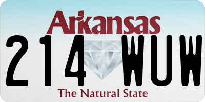 AR license plate 214WUW