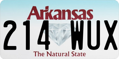 AR license plate 214WUX