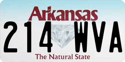 AR license plate 214WVA