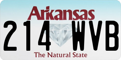 AR license plate 214WVB