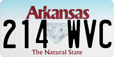 AR license plate 214WVC