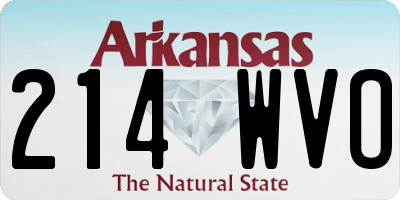 AR license plate 214WVO
