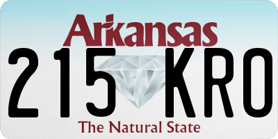AR license plate 215KRO