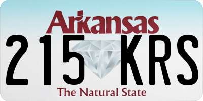 AR license plate 215KRS