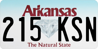 AR license plate 215KSN