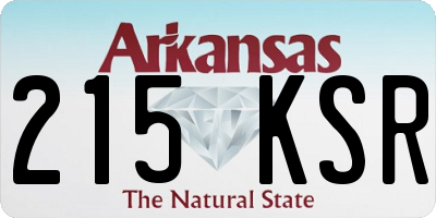 AR license plate 215KSR