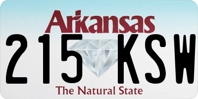 AR license plate 215KSW