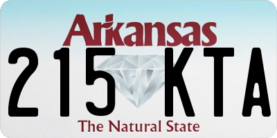 AR license plate 215KTA