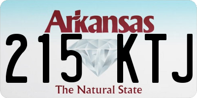AR license plate 215KTJ