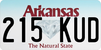AR license plate 215KUD