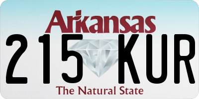 AR license plate 215KUR
