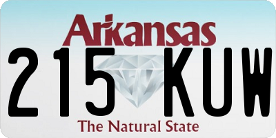 AR license plate 215KUW