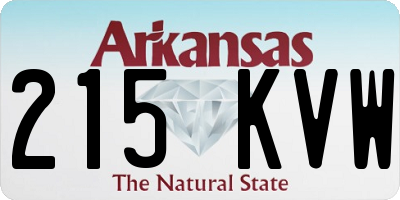 AR license plate 215KVW