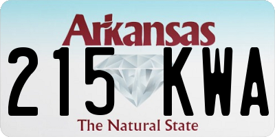 AR license plate 215KWA